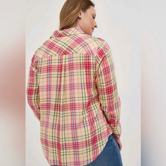 Torrid Lizzie Button-Up Shirt - Twill Multi Plaid NWT Plus Size 2X - Picture 5 of 5